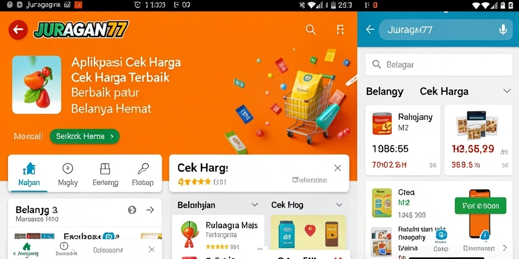 Antarmuka JURAGAN77 menampilkan fitur Cek Harga yang mudah digunakan.