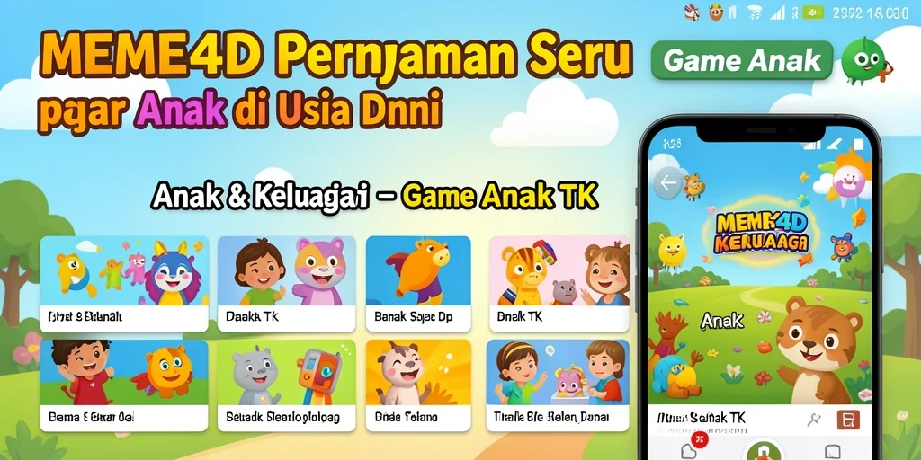 Antarmuka MEME4D yang menarik untuk anak-anak.