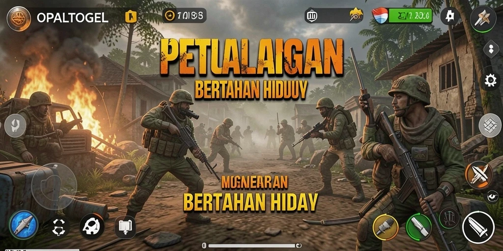 Tampilan antarmuka intuitif dari OPALTOGEL untuk pengalaman bertahan hidup yang seru.