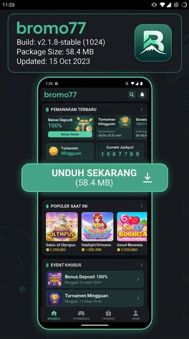 Tampilan halaman APK bromo77